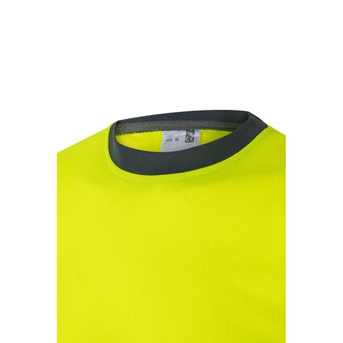 gris/amarillo VL BRAHMA. Camiseta técnica bicolor ojo de pájaro (140g/m²), en poliéster (100%)