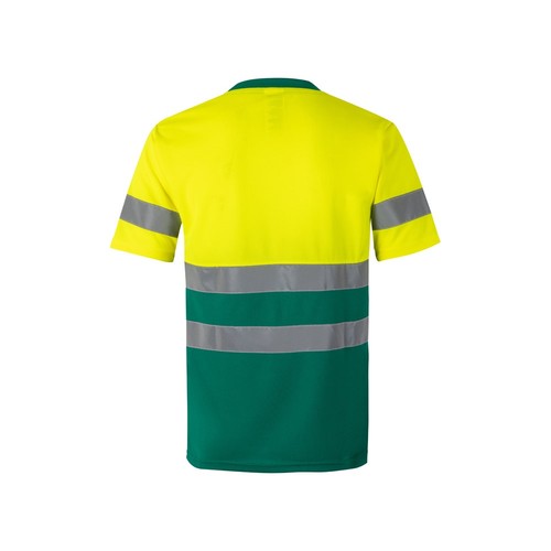 verde/amarillo VL BRAHMA. Camiseta técnica bicolor ojo de pájaro (140g/m²), en poliéster (100%)