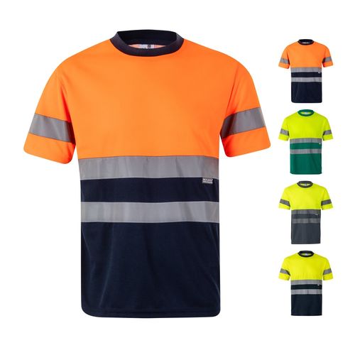 VL BRAHMA. Camiseta técnica bicolor ojo de pájaro (140g/m²), en poliéster (100%)