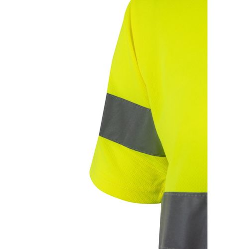 gris/amarillo VL BRAHMA LARGE. Camiseta técnica bicolor ojo de pájaro (140g/m²), en poliéster (100%)
