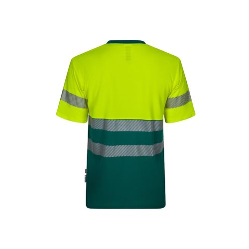 verde/amarillo VL BASTET. Camiseta de piqué bicolor (150g/m²), en algodón (55%) y poliéster (45%)