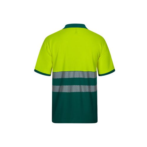 VL ACHELOUS. Polo de piqué bicolor (150g/m²) con manga corta, en algodón (55%) y poliéster (45%)