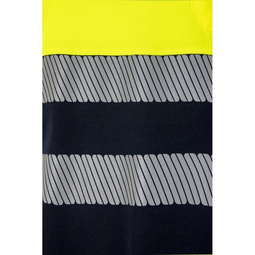 VL ACHELOUS. Polo de piqué bicolor (150g/m²) con manga corta, en algodón (55%) y poliéster (45%)