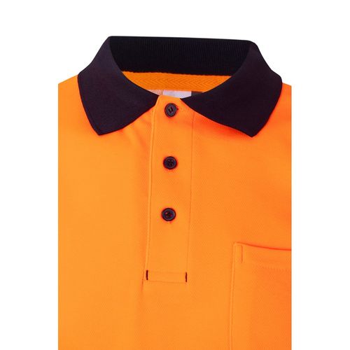 VL ACHELOUS. Polo de piqué bicolor (150g/m²) con manga corta, en algodón (55%) y poliéster (45%)