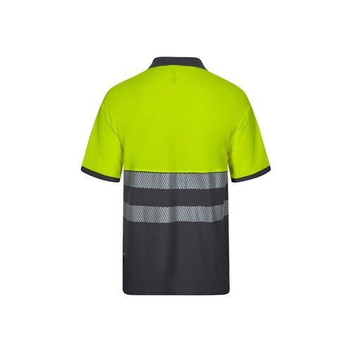 VL ACHELOUS. Polo de piqué bicolor (150g/m²) con manga corta, en algodón (55%) y poliéster (45%)