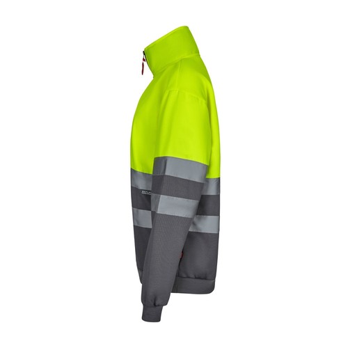 gris/amarillo VL THOR. Sudadera bicolor (300g/m²) en tejido polar de poliéster (100%)