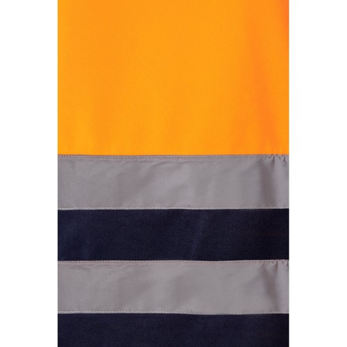azul marino/naranja VL THOR. Sudadera bicolor (300g/m²) en tejido polar de poliéster (100%)
