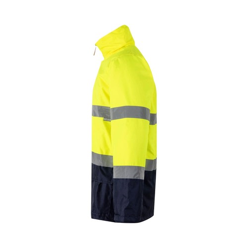 azul marino/amarillo VL THEMIS. Parka bicolor (190g/m²), en poliéster (100%), con revestimiento de PU