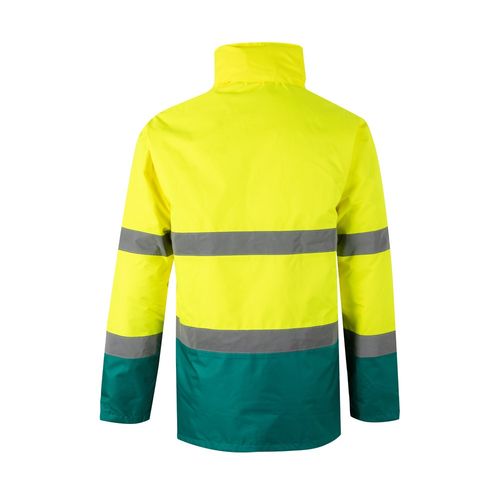 verde/amarillo VL THEMIS. Parka bicolor (190g/m²), en poliéster (100%), con revestimiento de PU