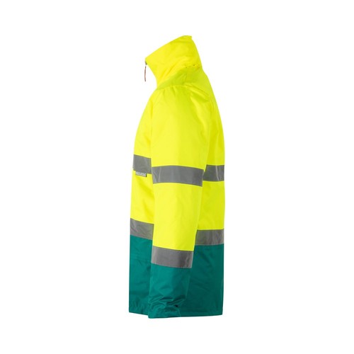 verde/amarillo VL THEMIS. Parka bicolor (190g/m²), en poliéster (100%), con revestimiento de PU