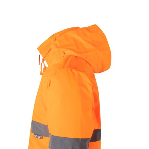 azul marino/naranja VL THEMIS. Parka bicolor (190g/m²), en poliéster (100%), con revestimiento de PU