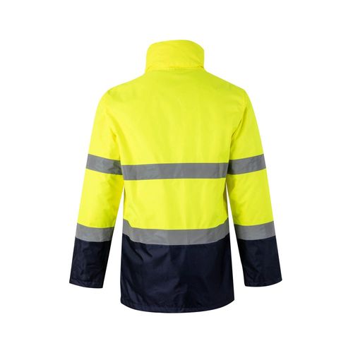 azul marino/amarillo VL THEMIS. Parka bicolor (190g/m²), en poliéster (100%), con revestimiento de PU