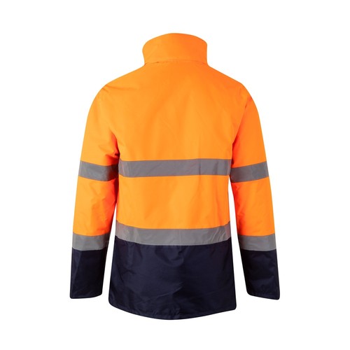 azul marino/naranja VL THEMIS. Parka bicolor (190g/m²), en poliéster (100%), con revestimiento de PU