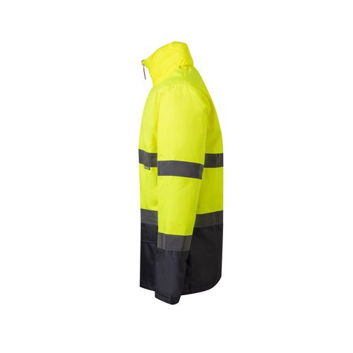 gris/amarillo VL THEMIS LARGE. Parka bicolor (190g/m²), en poliéster (100%), con revestimiento de PU