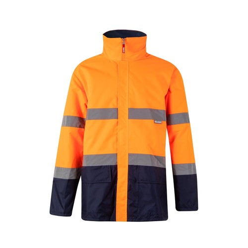 azul marino/naranja VL THEMIS LARGE. Parka bicolor (190g/m²), en poliéster (100%), con revestimiento de PU