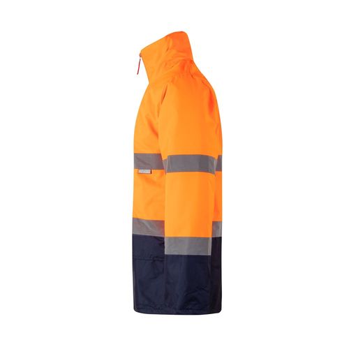 azul marino/naranja VL THEMIS LARGE. Parka bicolor (190g/m²), en poliéster (100%), con revestimiento de PU