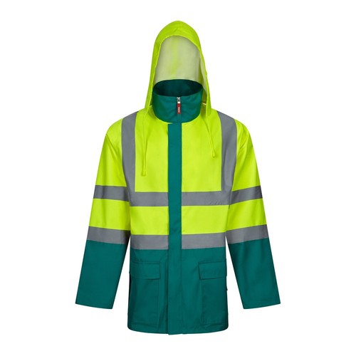 verde/amarillo VL JUNO. Parka 4 en 1 bicolor (180g/m²), en poliéster (100%) con revestimiento de PU