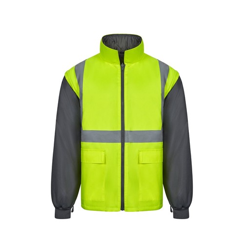 gris/amarillo VL JUNO. Parka 4 en 1 bicolor (180g/m²), en poliéster (100%) con revestimiento de PU