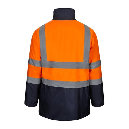 azul marino/naranja VL JUNO. Parka 4 en 1 bicolor (180g/m²), en poliéster (100%) con revestimiento de PU