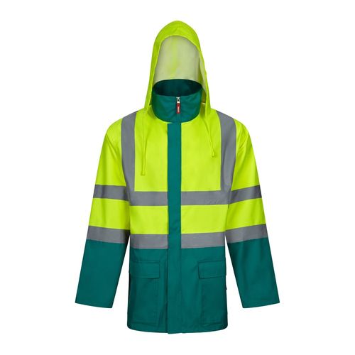 verde/amarillo VL JUNO LARGE. Parka 4 en 1 bicolor (180g/m²), en poliéster (100%) con revestimiento de PU