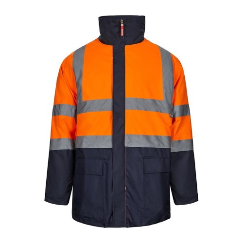 azul marino/naranja VL JUNO LARGE. Parka 4 en 1 bicolor (180g/m²), en poliéster (100%) con revestimiento de PU