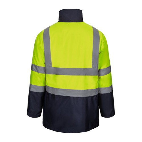 azul marino/amarillo VL JUNO LARGE. Parka 4 en 1 bicolor (180g/m²), en poliéster (100%) con revestimiento de PU