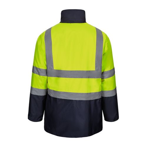 azul marino/amarillo VL JUNO LARGE. Parka 4 en 1 bicolor (180g/m²), en poliéster (100%) con revestimiento de PU