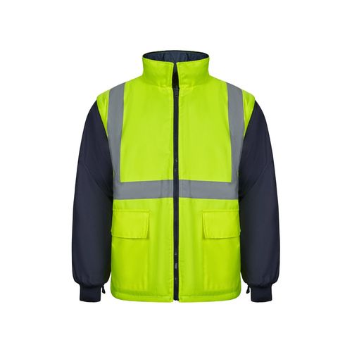 azul marino/amarillo VL JUNO LARGE. Parka 4 en 1 bicolor (180g/m²), en poliéster (100%) con revestimiento de PU