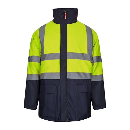 azul marino/amarillo VL JUNO LARGE. Parka 4 en 1 bicolor (180g/m²), en poliéster (100%) con revestimiento de PU
