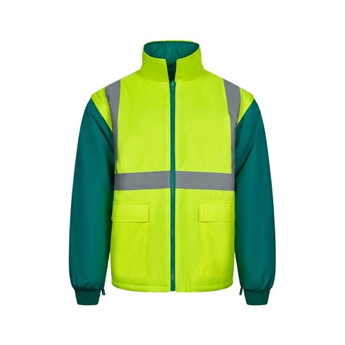 verde/amarillo VL JUNO LARGE. Parka 4 en 1 bicolor (180g/m²), en poliéster (100%) con revestimiento de PU