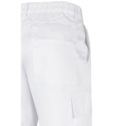 white VL AINE. Pantalón multibolsillos de sarga (190g/m²), en algodón (20%) y poliéster (80%)