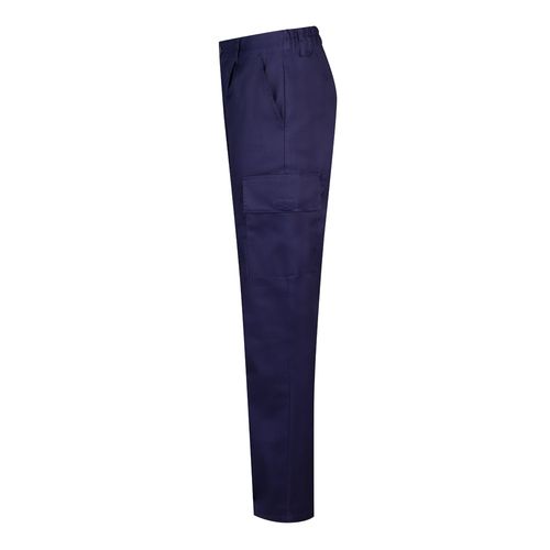 VL AINE. Pantalón multibolsillos de sarga (190g/m²), en algodón (20%) y poliéster (80%)