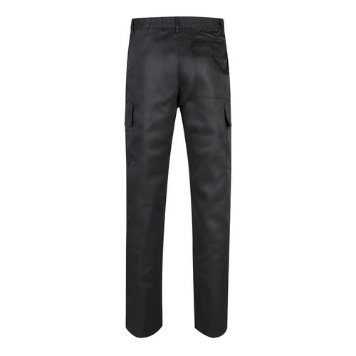 black VL AINE. Pantalón multibolsillos de sarga (190g/m²), en algodón (20%) y poliéster (80%)