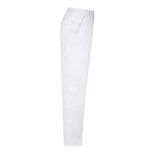 white VL AINE. Pantalón multibolsillos de sarga (190g/m²), en algodón (20%) y poliéster (80%)