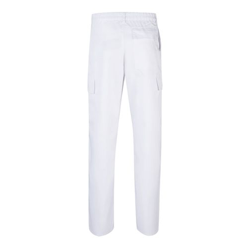 white VL AINE. Pantalón multibolsillos de sarga (190g/m²), en algodón (20%) y poliéster (80%)