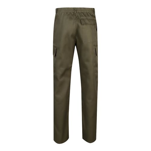 VL AINE. Pantalón multibolsillos de sarga (190g/m²), en algodón (20%) y poliéster (80%)