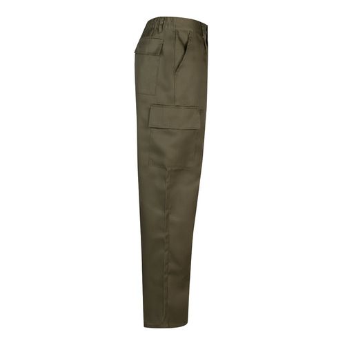 VL AINE. Pantalón multibolsillos de sarga (190g/m²), en algodón (20%) y poliéster (80%)