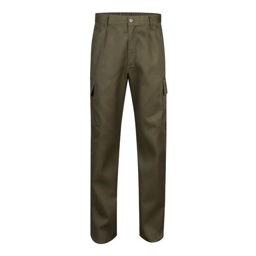 VL AINE. Pantalón multibolsillos de sarga (190g/m²), en algodón (20%) y poliéster (80%)