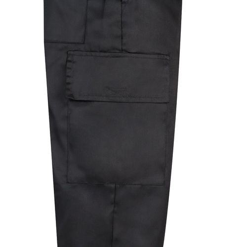 black VL AINE. Pantalón multibolsillos de sarga (190g/m²), en algodón (20%) y poliéster (80%)