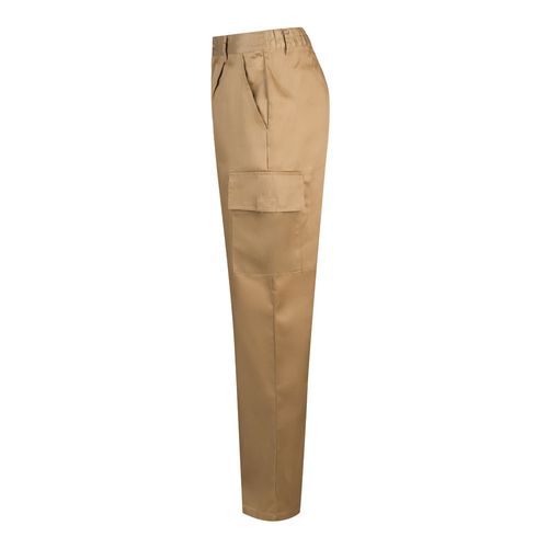VL AINE. Pantalón multibolsillos de sarga (190g/m²), en algodón (20%) y poliéster (80%)