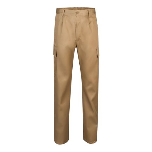 VL AINE. Pantalón multibolsillos de sarga (190g/m²), en algodón (20%) y poliéster (80%)