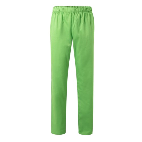 verde lima VL APHRODITE. Pantalón de sarga (190g/m²), en algodón (35%) y poliéster (65%)