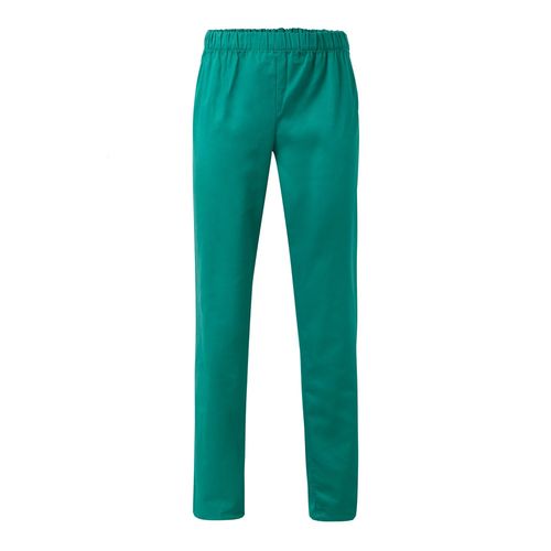 green VL APHRODITE. Pantalón de sarga (190g/m²), en algodón (35%) y poliéster (65%)