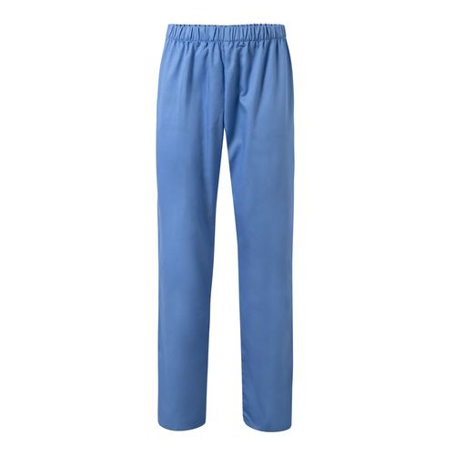 azul / blanco pastel VL APHRODITE. Pantalón de sarga (190g/m²), en algodón (35%) y poliéster (65%)