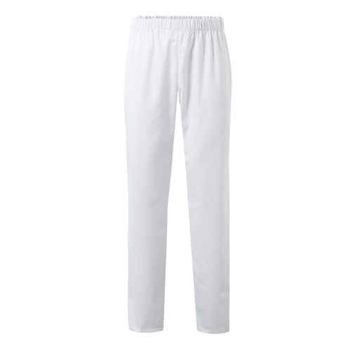white VL TYCHE. Pantalón de sarga (190g/m²), en algodón (35%) y poliéster (65%)