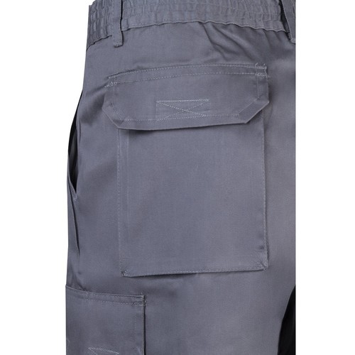 gray VL CHIONE. Bermudas en sarga multibolsillos (200g/m²), en algodón (35%) y poliéster (65%)