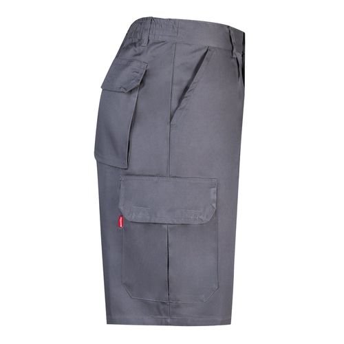 gray VL CHIONE. Bermudas en sarga multibolsillos (200g/m²), en algodón (35%) y poliéster (65%)