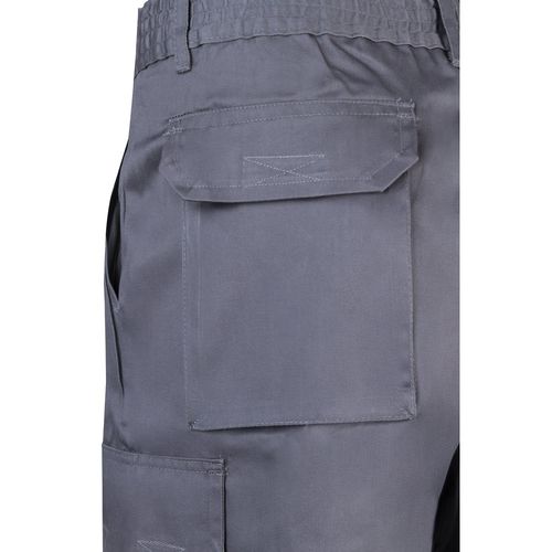 gray VL CHIONE. Bermudas en sarga multibolsillos (200g/m²), en algodón (35%) y poliéster (65%)