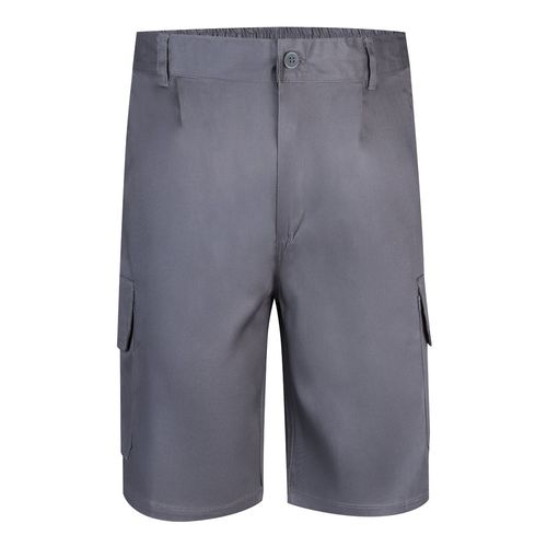 gray VL CHIONE. Bermudas en sarga multibolsillos (200g/m²), en algodón (35%) y poliéster (65%)