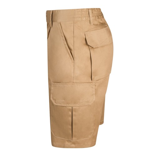 VL CHIONE. Bermudas en sarga multibolsillos (200g/m²), en algodón (35%) y poliéster (65%)